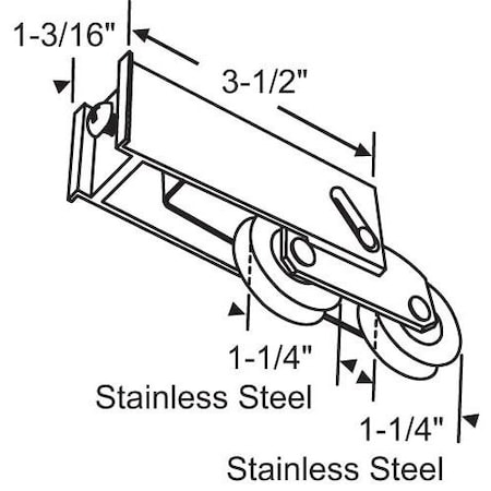 Strybuc Patio Door Roller Tandem 9-367